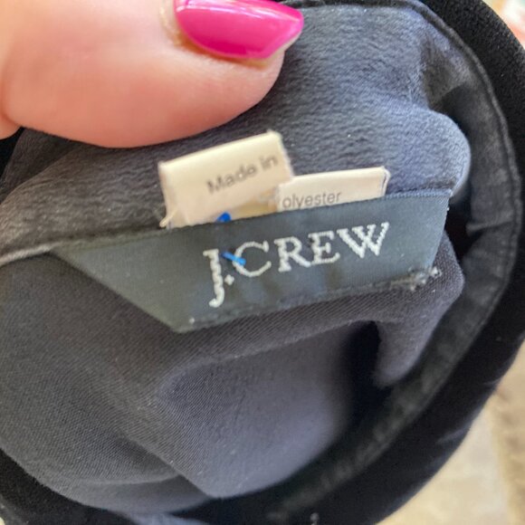 VINTAGE J.CREW VELVET SHIRT SZ L BLACK BLOUSE /JACKET - Picture 8 of 9